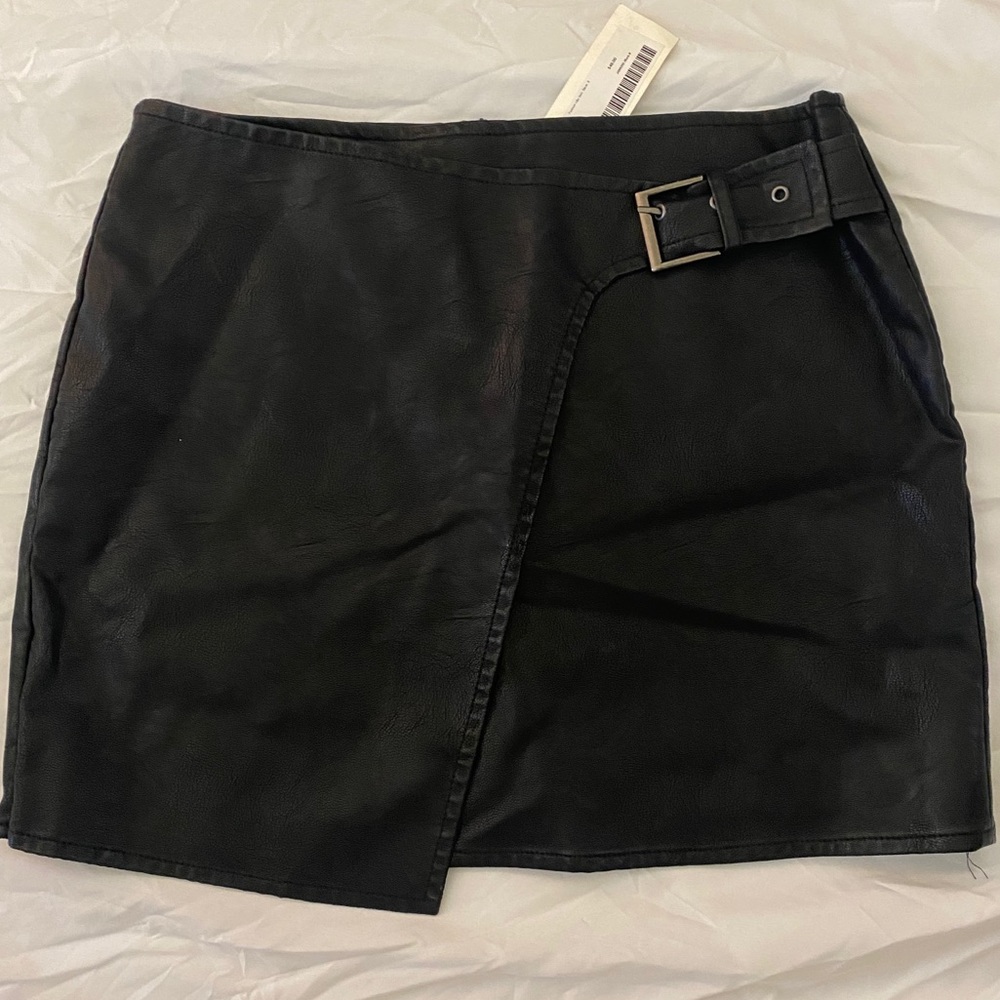NWT JACK by BB Dakota Black Leather Skirt